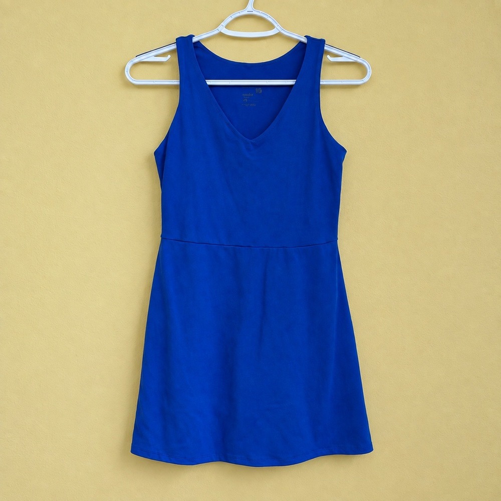 GapFit Exercise Dress Womens XS Blue Excellent V-Neck Racerback Activewear